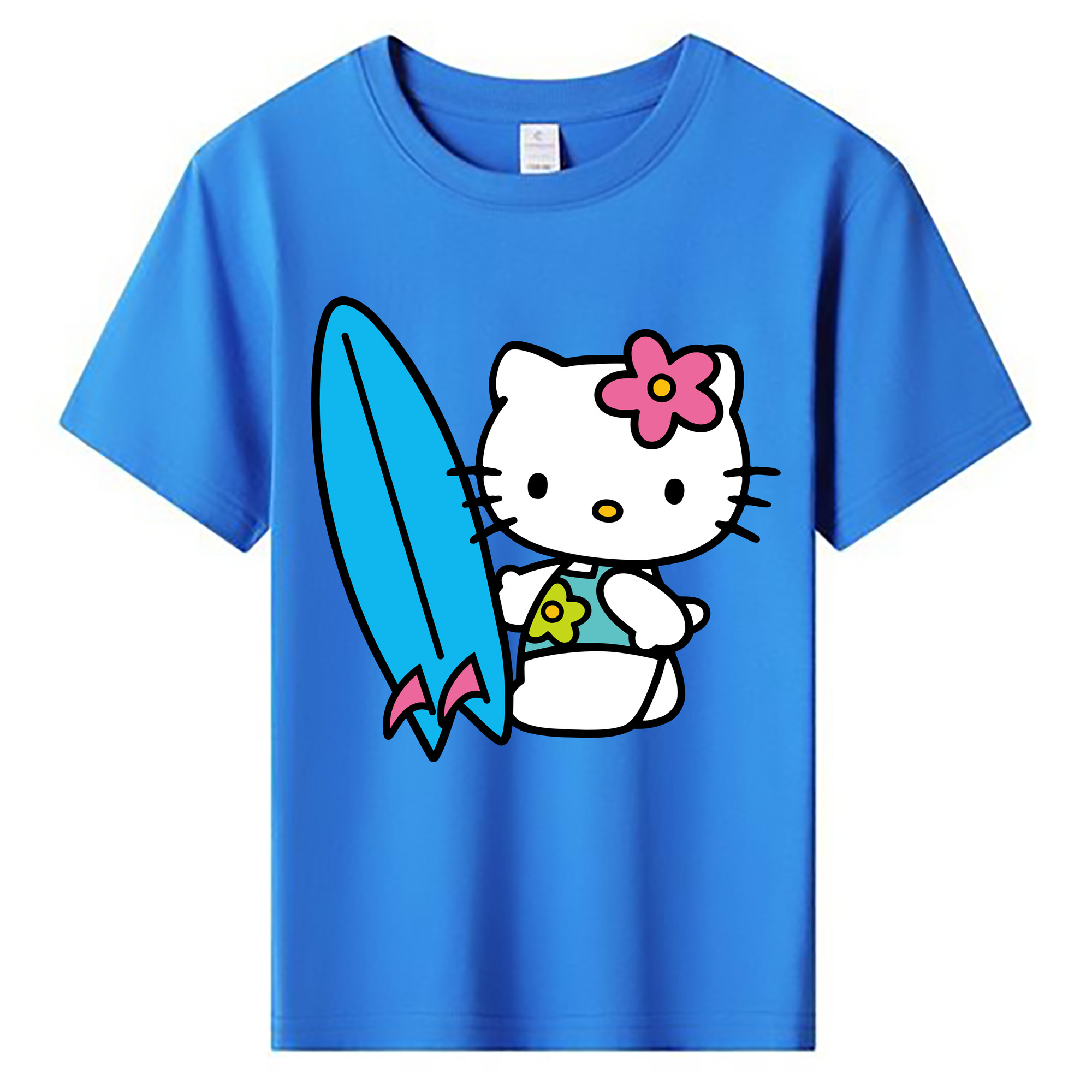（画像用） Hello Kitty ハローキティ 綿100％キッズTシャツ（フロントプリント）